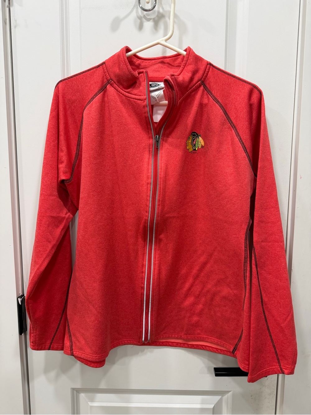 Knights Apparel Red Full-Zip Kids Jacket with Chicago Blackhawks Logo